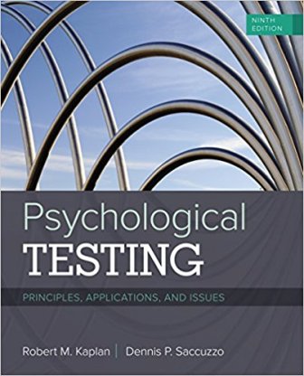 Psychological Testing Principles Applications and Issues 9th Edition Kaplan TEST BANK