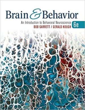 Brain and Behavior An Introduction to Behavioral Neuroscience 6th Edition Garrett TEST BANK