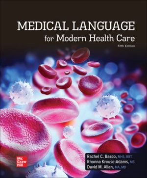 Medical Language for Modern Health Care 5th Edition Basco SOLUTION MANUAL