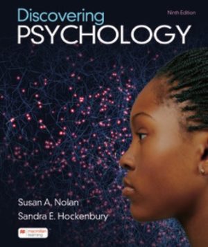 Discovering Psychology 9th Edition Nolan TEST BANK